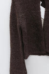 SWAYING/KNIT velvet small lapel jacket SW23AW1T72 coffee